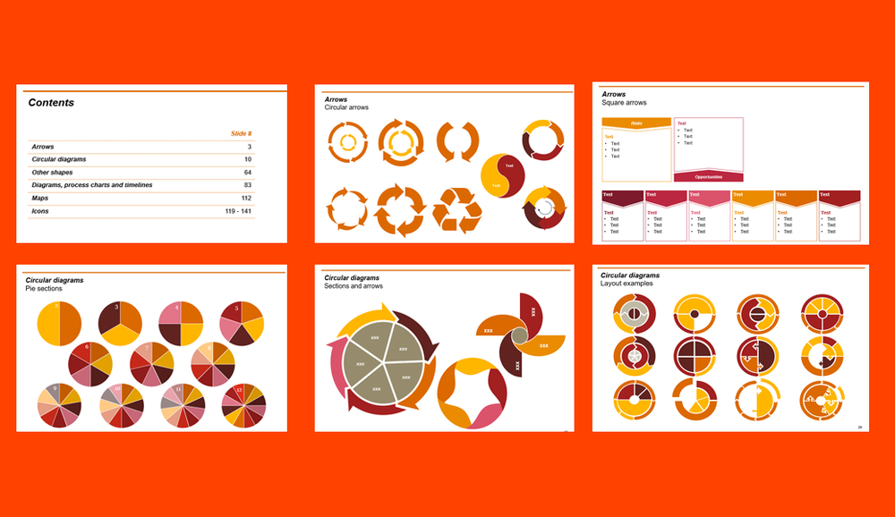 All-In-One PowerPoint Graphics Template - Fully Editable 141 Slides
