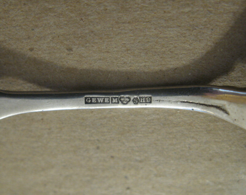 Vintage GEWE M Swedish Silver Berry Serving Spoon Signed