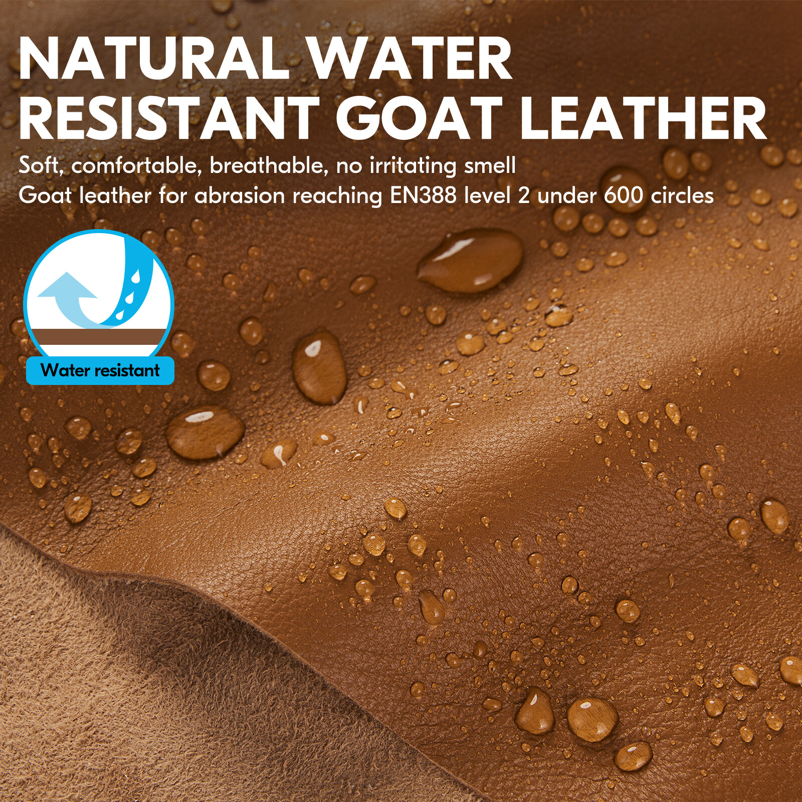 Vgo 1Pair Goat leather Gardening Work Gloves Ladies, Sratch protection (GA7476)