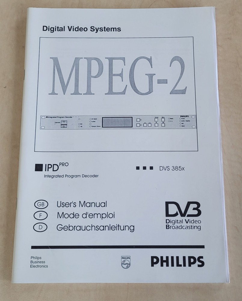 Philips DVS3833 Integrated Program Decoder