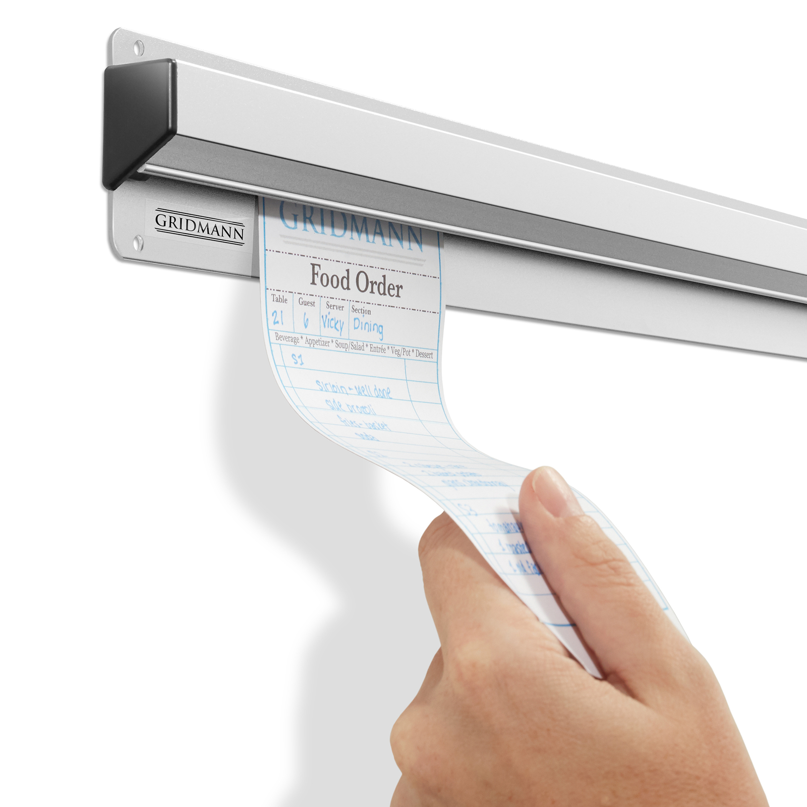 Slide Check Racks, Aluminum Ticket Holders for Restaurant Kitchen Food Orders