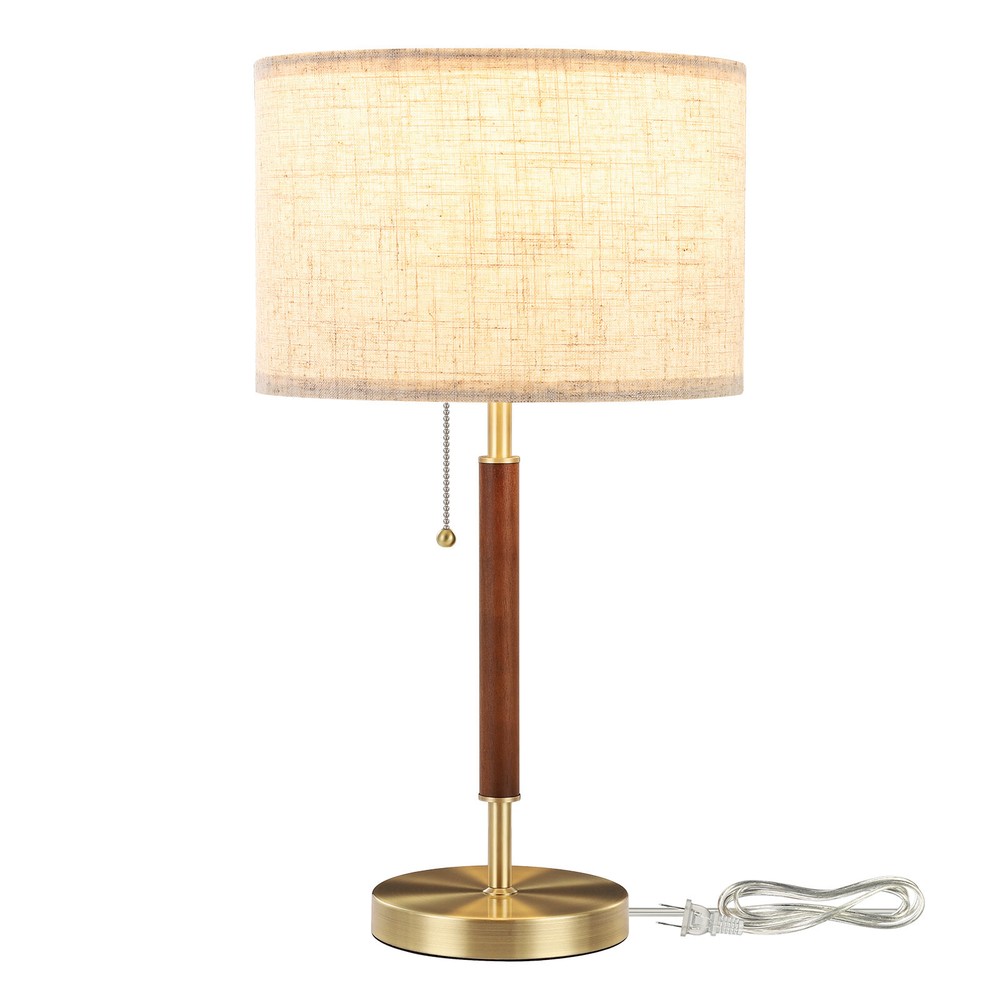 EDISHINE Modern Table Lamp Mid Century Nightstand Pull Chain Switch Bedside Lamp