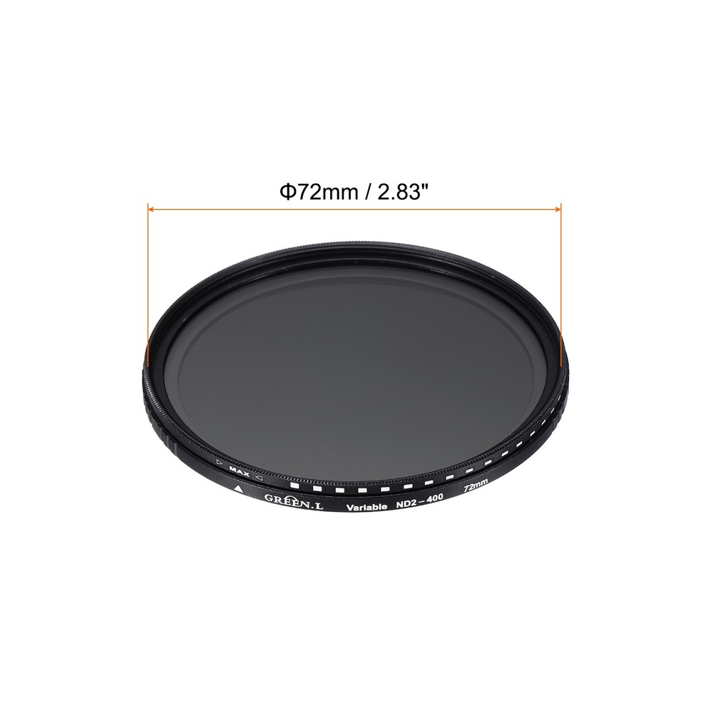 ND2-400 Lens Filter Variable Neutral Density Lens Filter 72mm