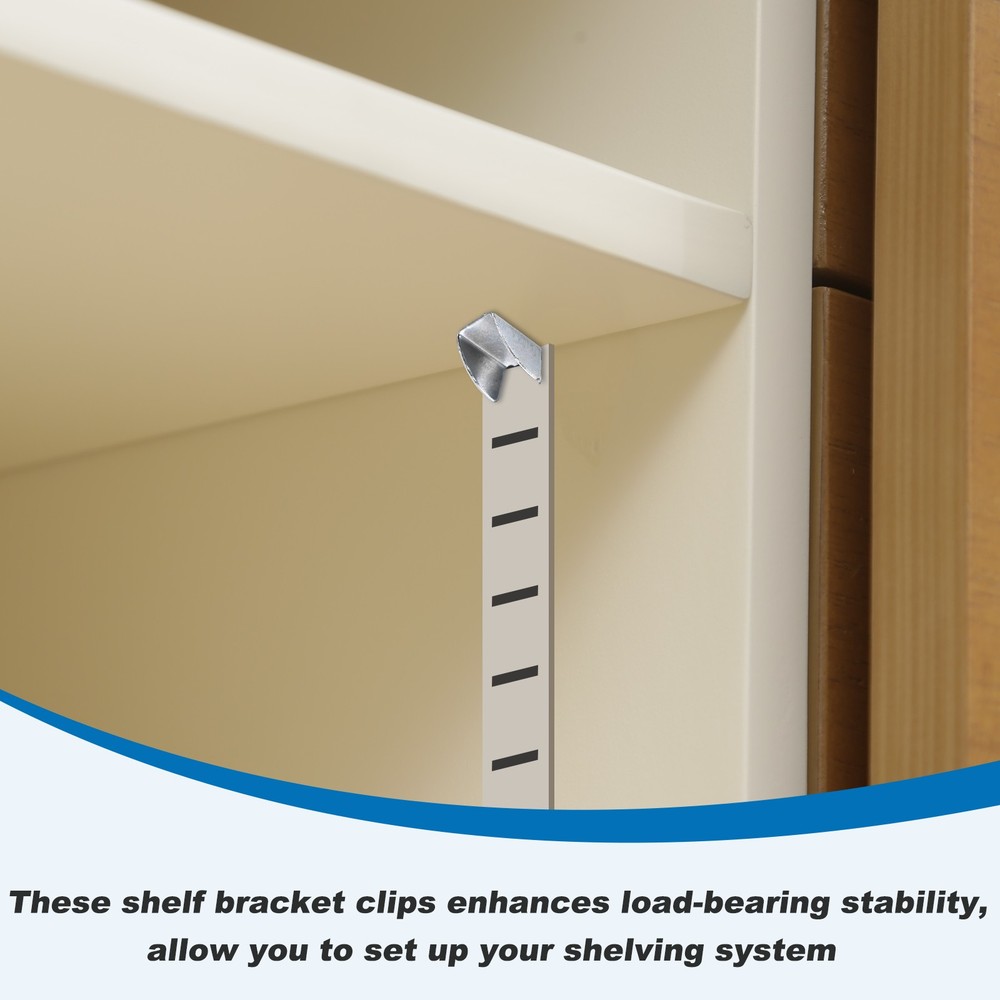 For 15pcs 10mm Triangle Shaped Adjustable Shelf Clips, Silver