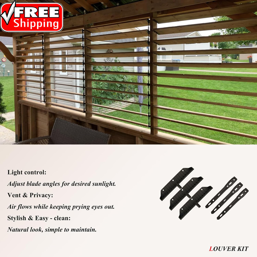 Louver Bracket Kit, Deck Sunblind System, Shutters Hardware System for Windows G