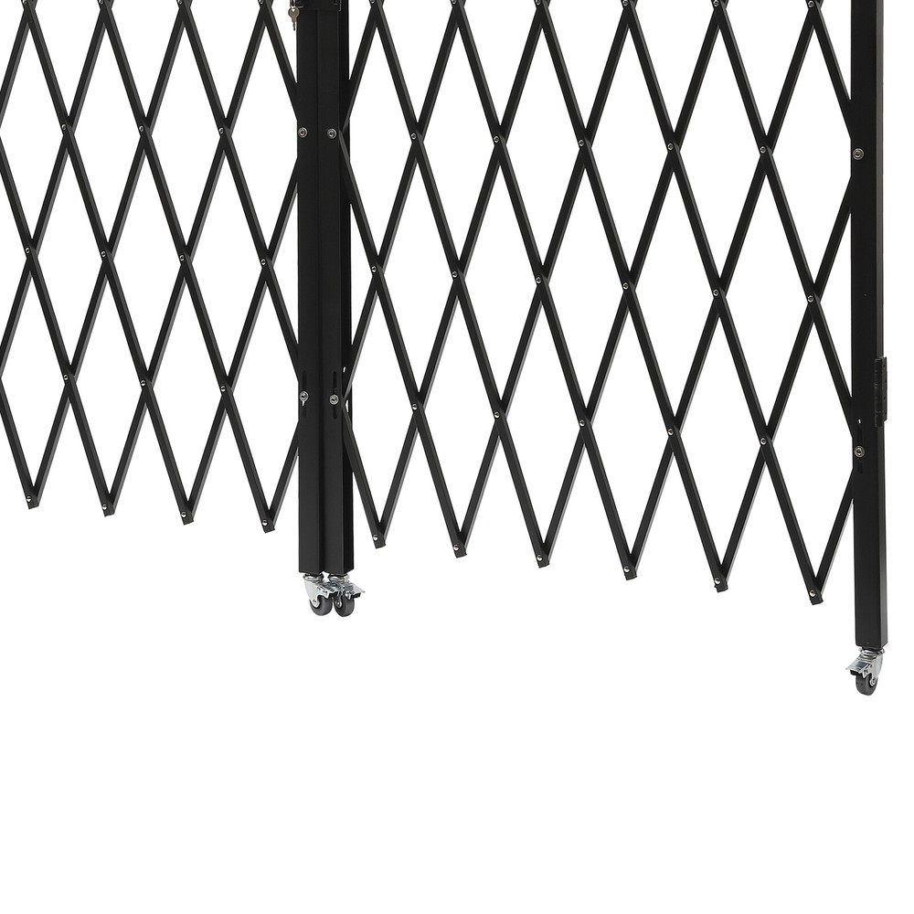 1.6*3m Double Folding Security Door 360° Rolling Barricade Gate with Keys