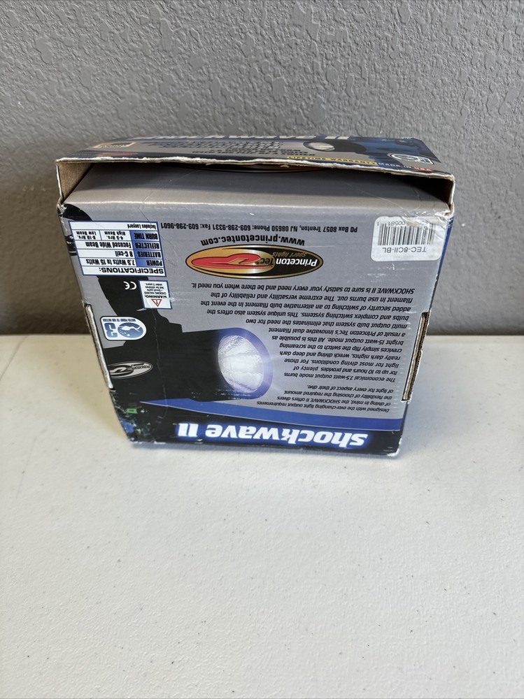 Waterproof Divers Flashlight Princeton Tec Shockwave II Blue Dive Light