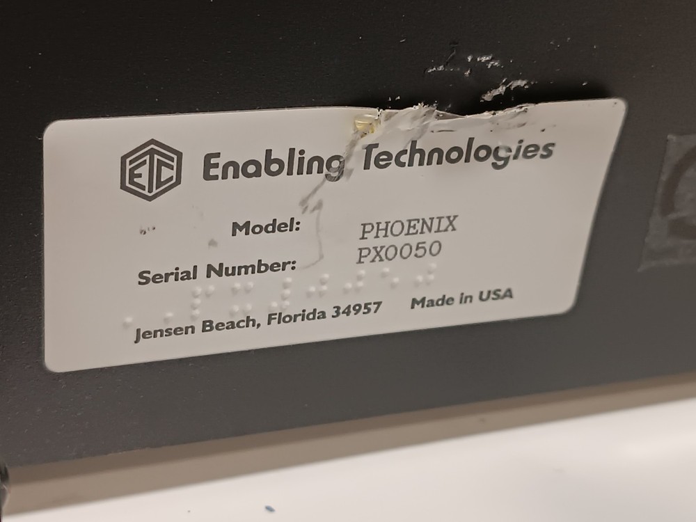 Enabling Technologies Phoenix Graphics & Braille Embosser - S/N: PX00-50