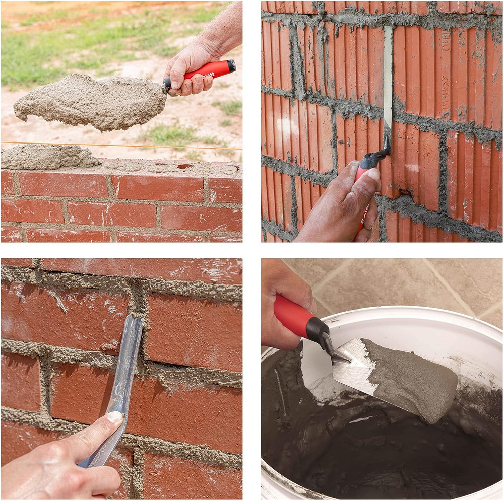 6PCS Masonry Hand Tool Set - Brick, Pointing, Margin, Tuck Pointing, and Jointer