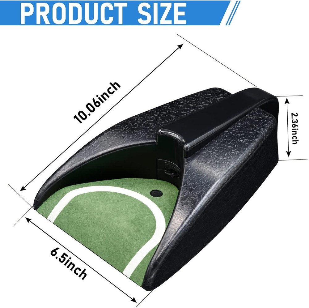 Golf Putting Alignment Mirror with Cup Combo Portable Training Aids, Practice