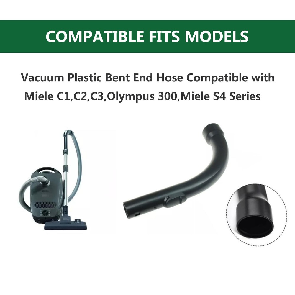 EZ SPARES Replacement for Vacuum Plastic Curved Handle Bent End MIELE handle
