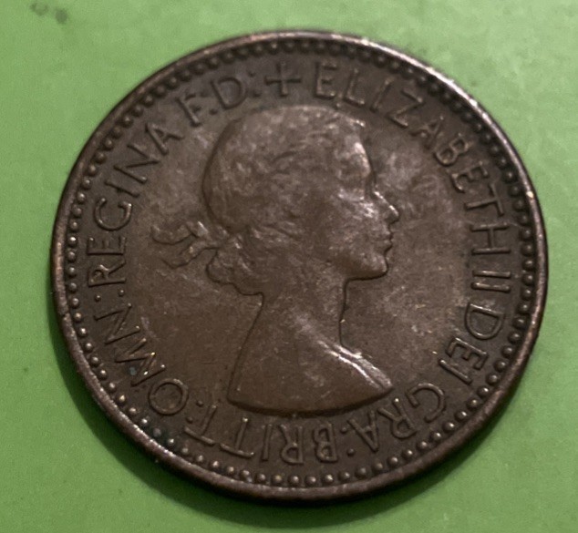 GREAT BRITAIN FARTHING COIN 1953