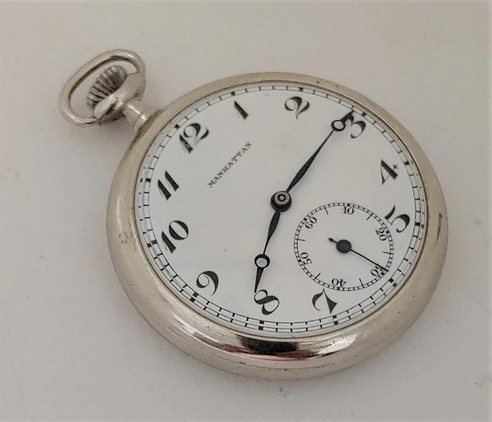 Manhattan Phinney-Walker Open Face Pocket Watch