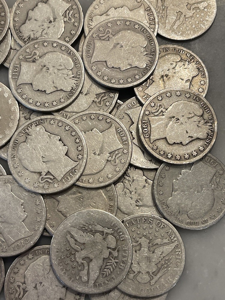 Barber Half Dollar - 90% Silver - Full Readable Dates - Choose How Many!