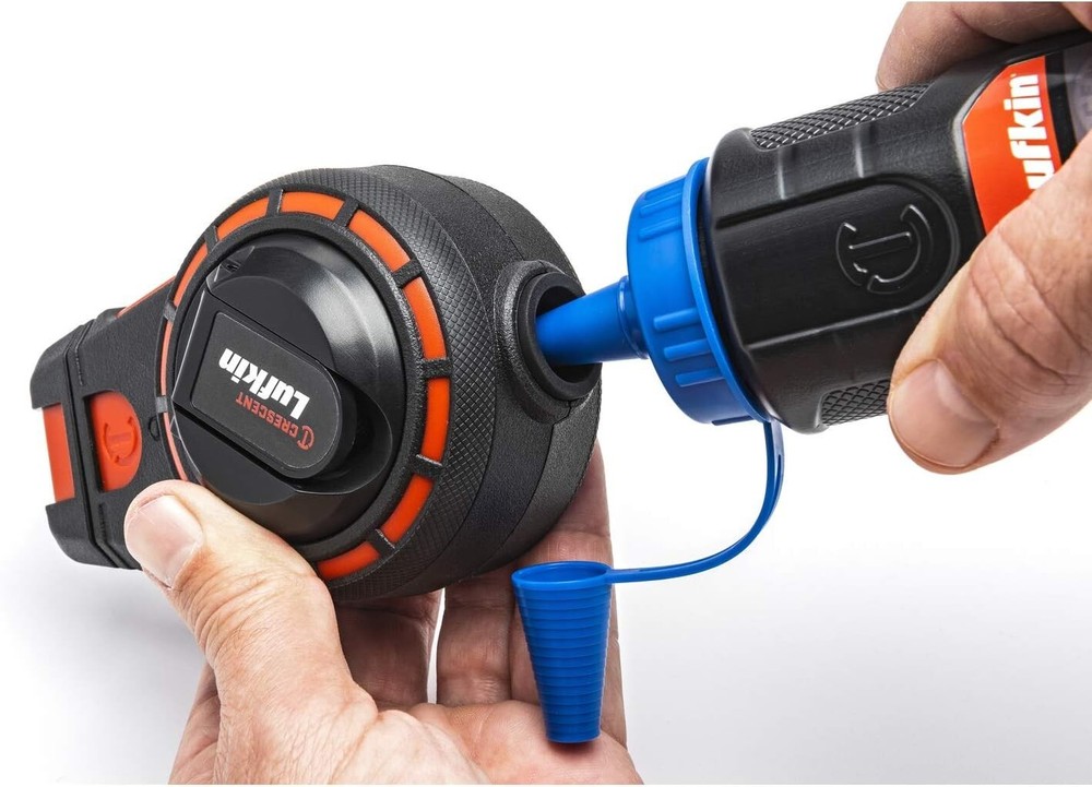 Durable Crescent Chalk Reel 100' with HardMark Blue Chalk - Quick Refill System
