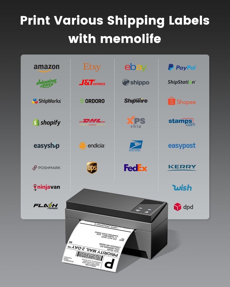 Phomemo Wifi Label Printer 4x6 Shipping Label Printer Wireless Thermal Printer