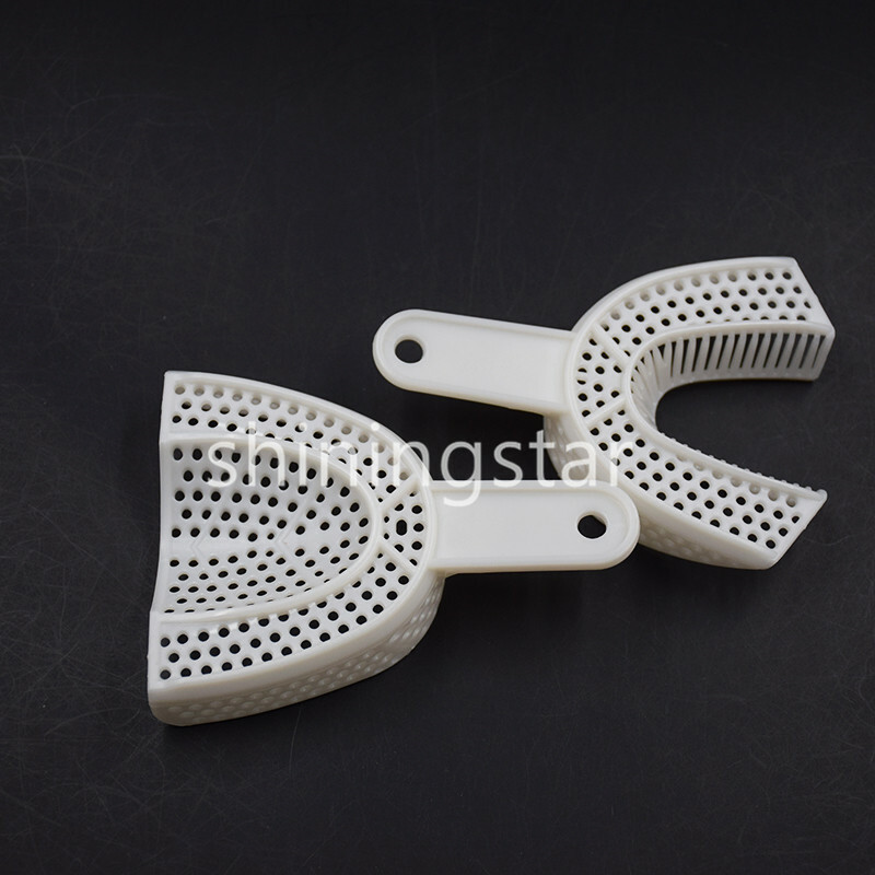 12 Pcs Upper & Lower Dental Disposable Plastic Impression Trays 3 Sizes White