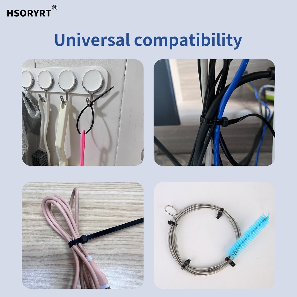 1000 Pcs 4 Inch Multipurpose Zip Ties Self Locking Small Cable Wire Ties