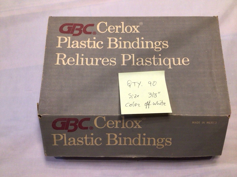 GBC Binding Spirals (Coils) 3/8" Diameter, Off white - Quantity 90