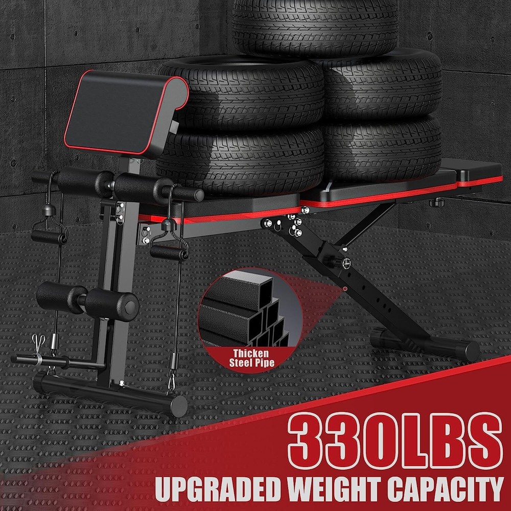 Pre-Owned Weight Bench Adjustable Foldable Strength Training Full Body Workout
