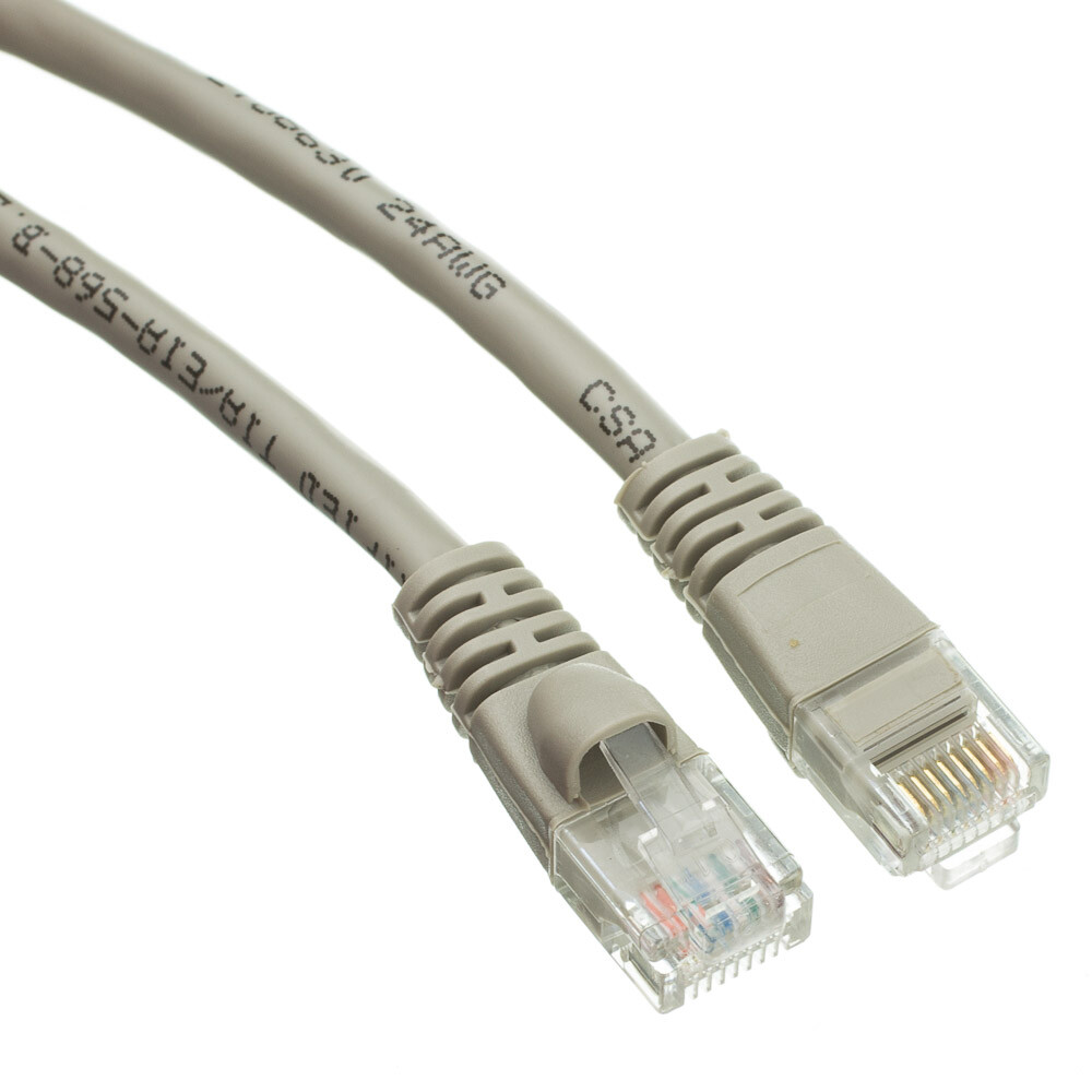 Snagless 14 Foot Cat5e Gray Network Ethernet Patch Cable