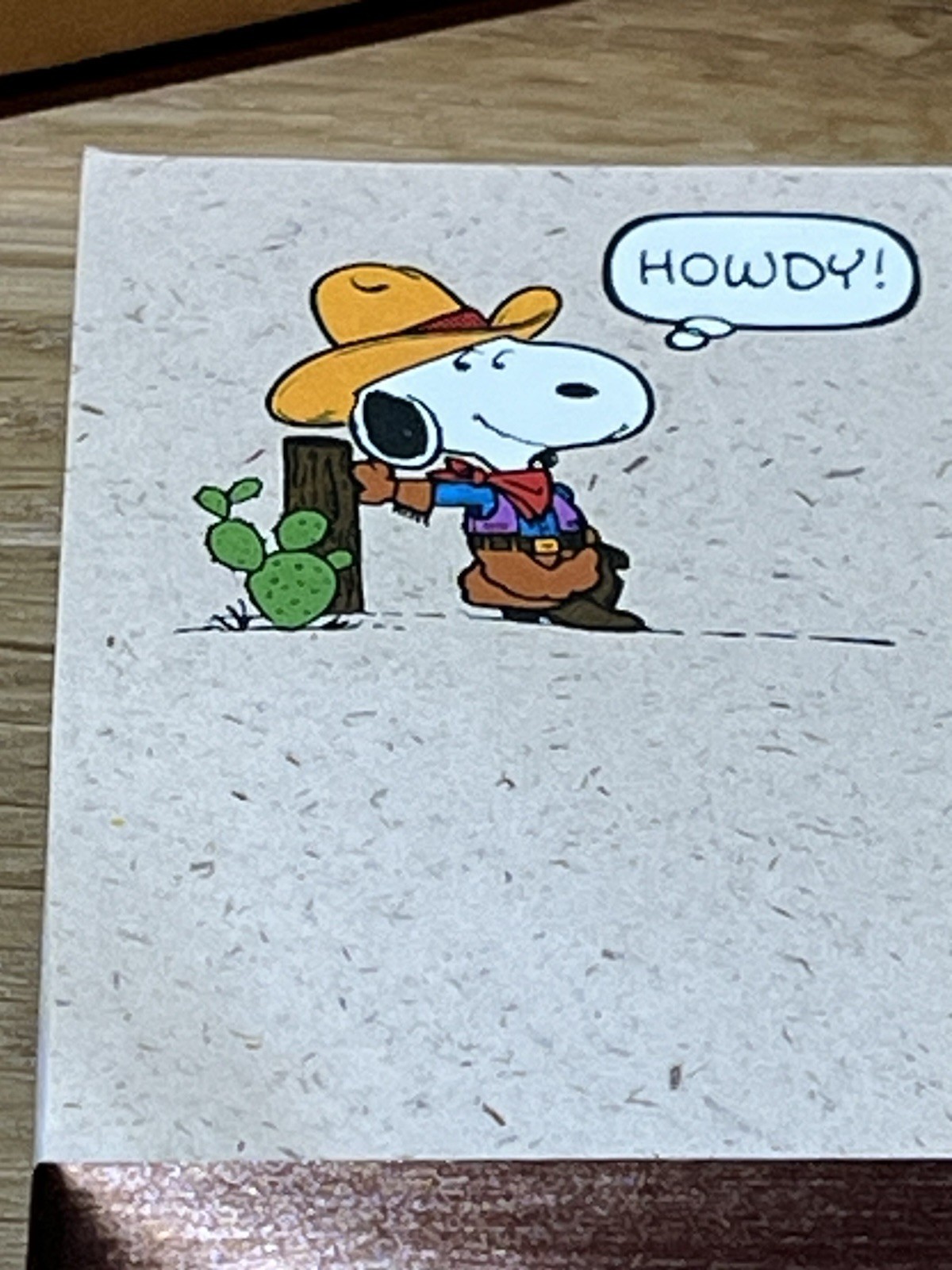 Vtg Snoppy Peanuts Howdy Stationary Box Set 24 sheets 4 envelopes 1960's