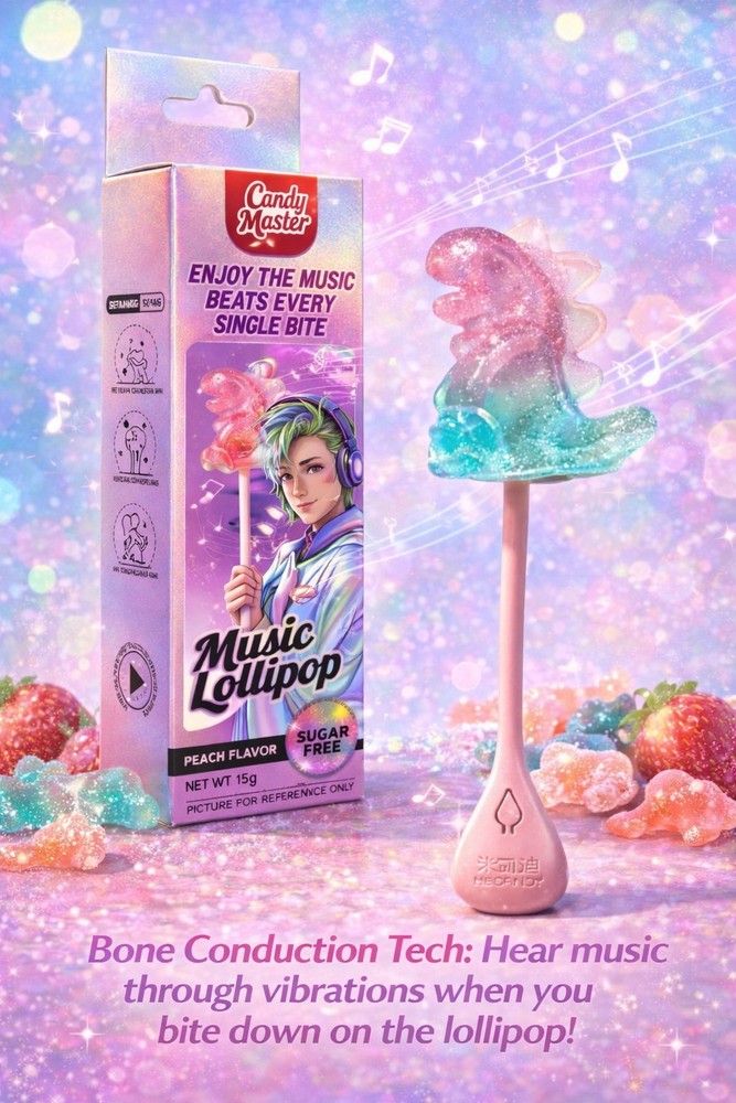 Candy Master MeCandy 4D Music Lollipops, with bone conduction technology