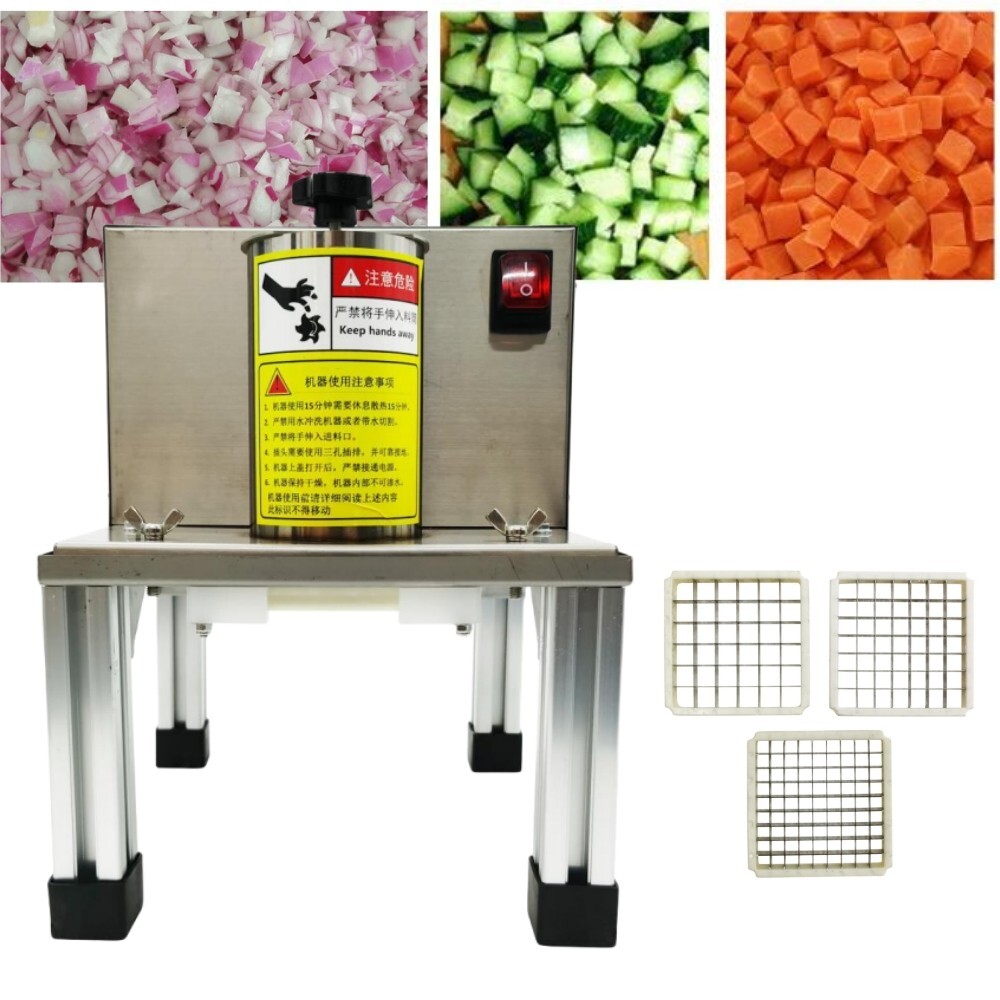 110V Commercial Dicing Machine Fruit&Vegetable Dicing Machine with 4 Grid Blades
