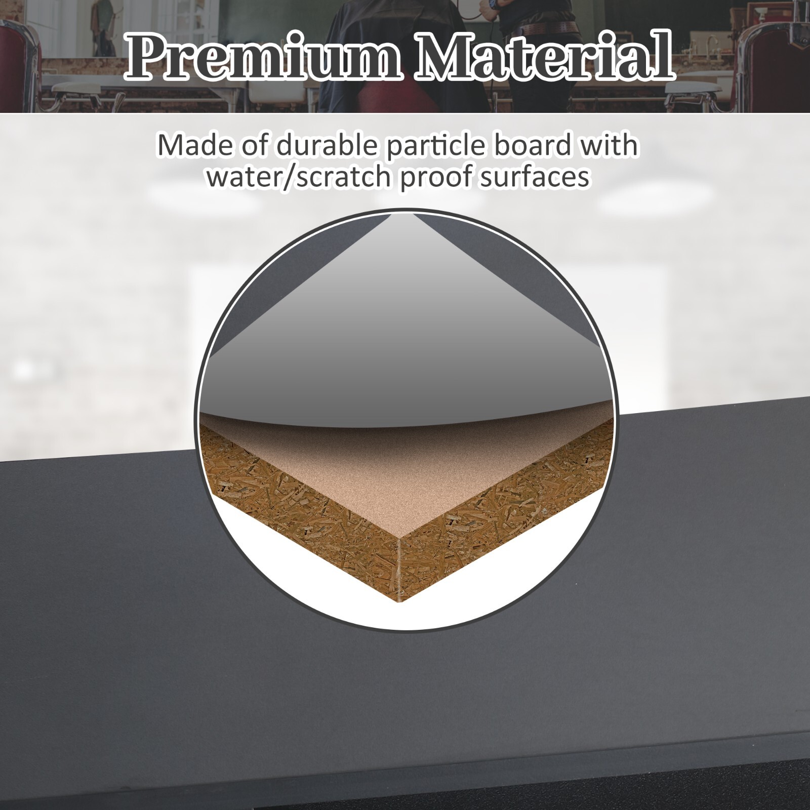 Salon Station Barber Beauty Spa Storage Cabinet Equipment W/Glass Door, Shelves