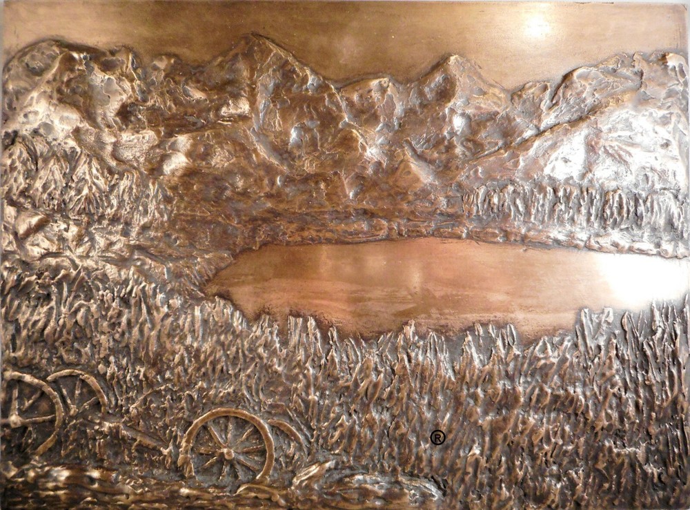 The Olde Wagon  Backsplash Mural (Bronze)