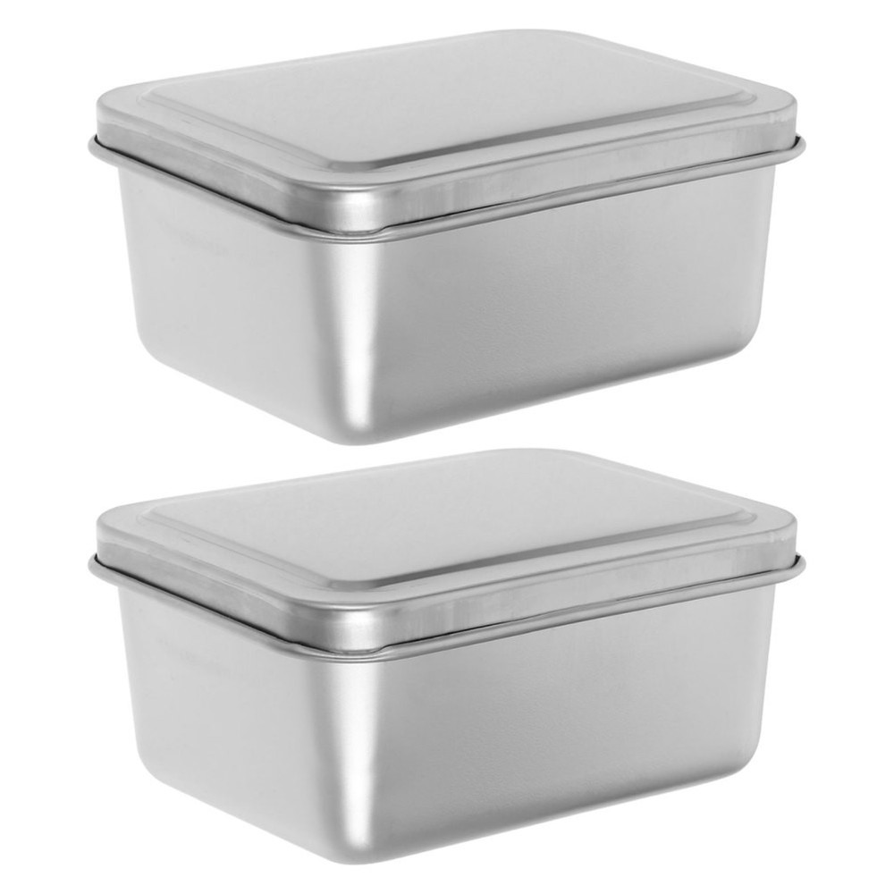 2 Pcs Deep Cake Pan Reusable Food Storage Container Baking for Kitchen