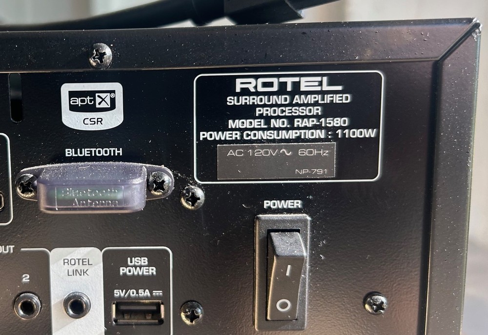 Rotel RAP-1580 Surround Amplified Processor and Remote bundle