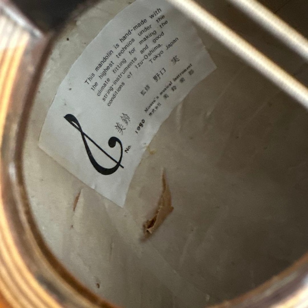 Misuzu Mandolin String Instrument Hard Case Supervised by Minoru Noguchi Luxury