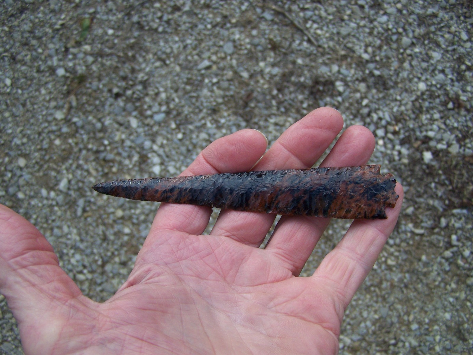 Large thin mahogany obsidian arrowhead reproduction artifact! (Read listing)