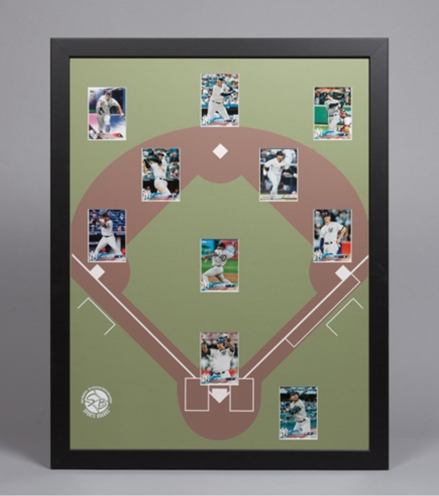 Baseball Display Board: Trading Card Sports Field Frame 22x28