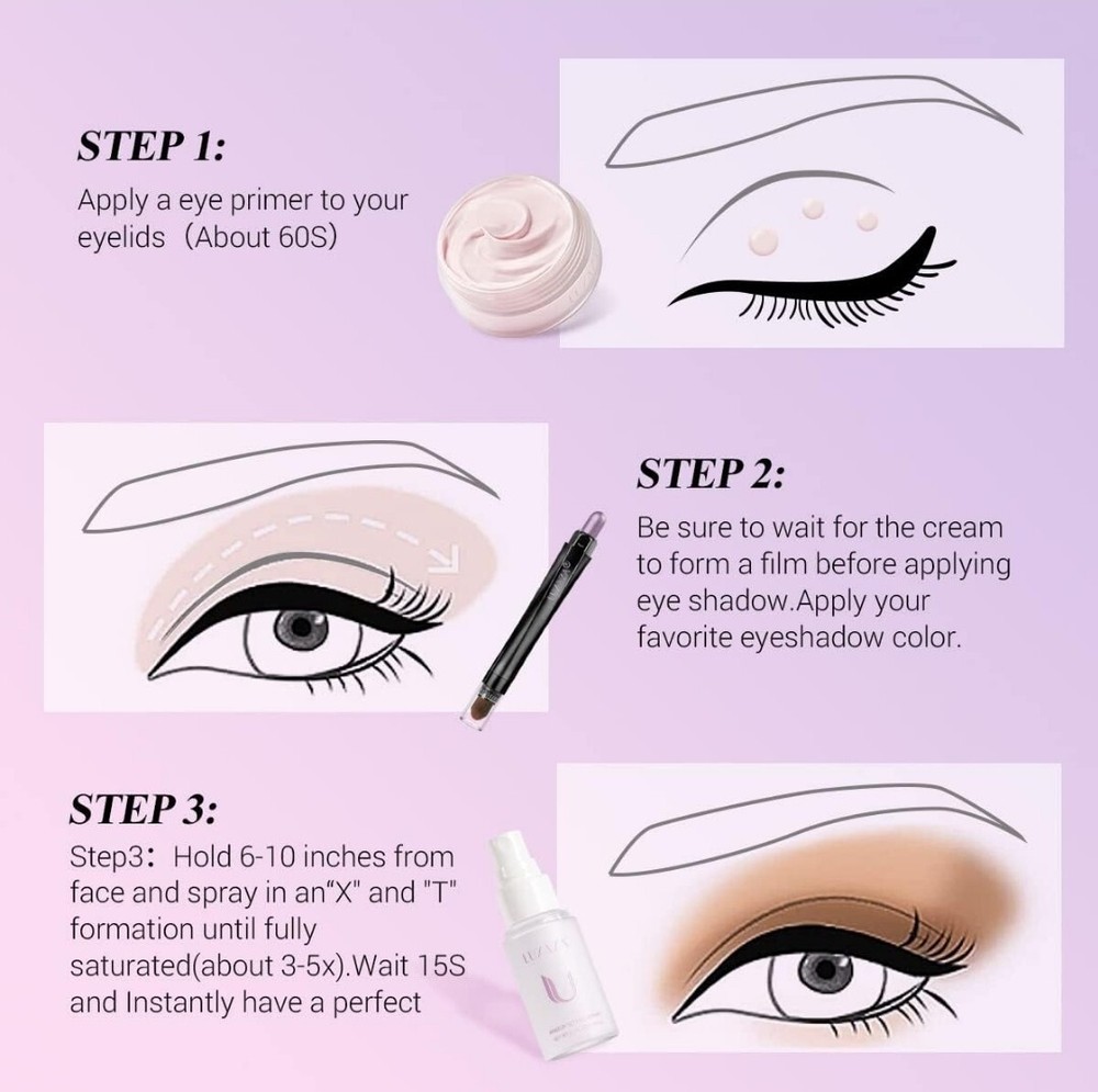 Luxaza Makeup Setting Spray & Eye Primer Kit