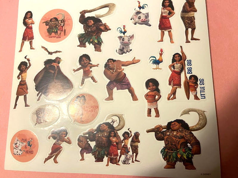 MOANA 2-Disney-Sticker Set-20 Stickers-Licensed-New