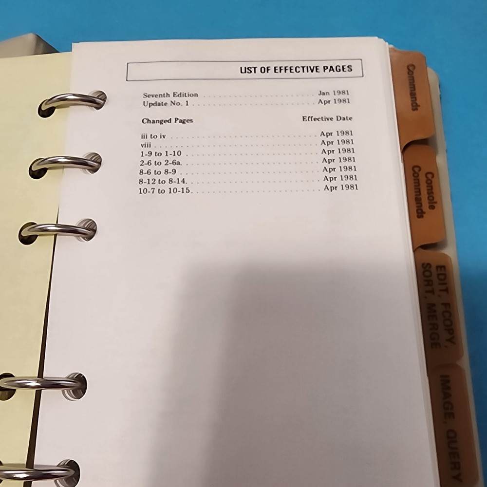 Vtg 1981 Hewlett Packard HP 3000 Computer Systems MPE Software Pocket Guide