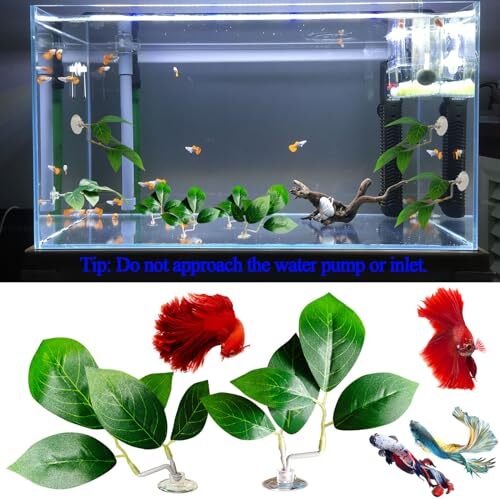 Fish Leaf Pad Fish Tank Accessories Aquarium Décor Simulating pcs Adjustable 3