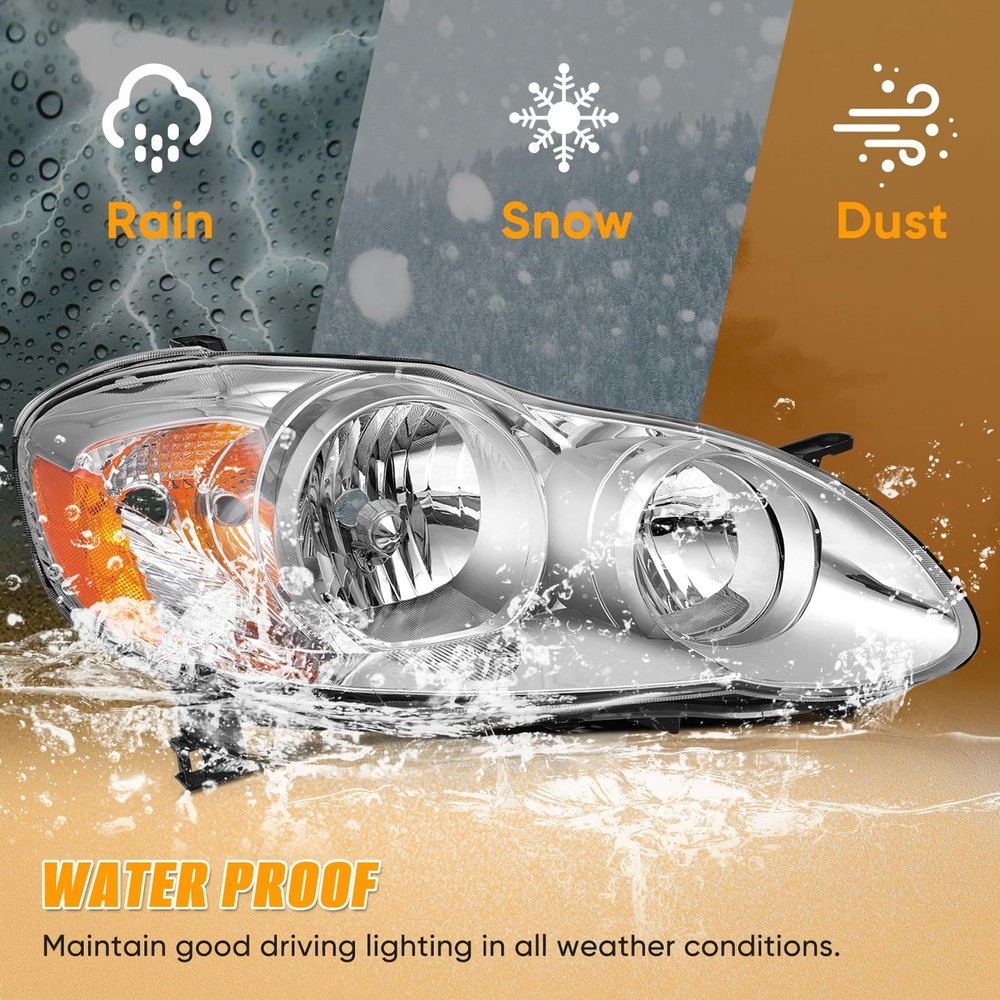 Headlight Assembly for Corolla 2003-2008 Auto Replacement 8115002350