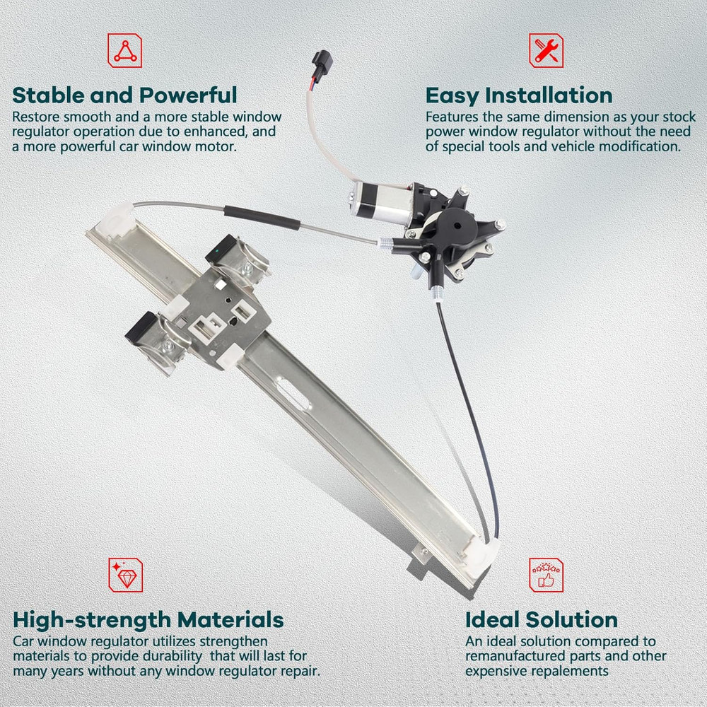 2005-2010 Dakota 2006-2008 Raider Front Right Window Regulator–Compatible