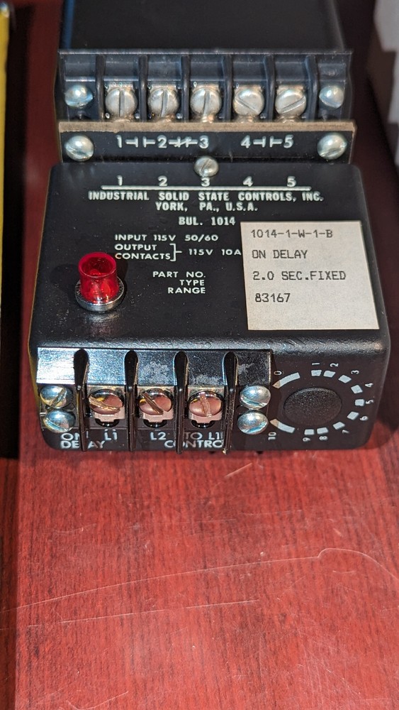 (1) Issc Timer On Delay Relay 2.0 sec Fixed 1014-1-W-1-B NIB