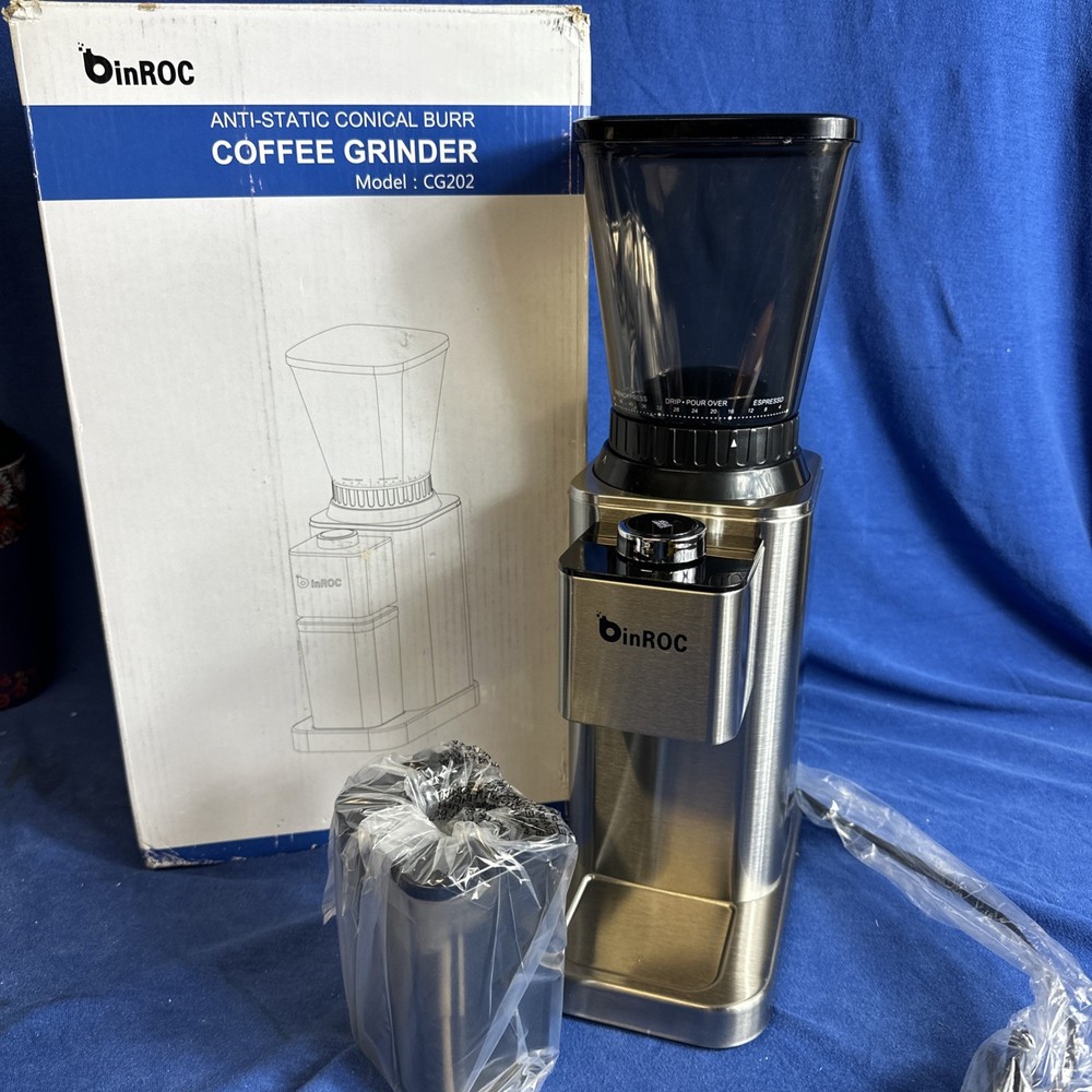 Anti-static Conical Burr Coffee Grinder, Adjustable Electric Mill, 48 Precise...