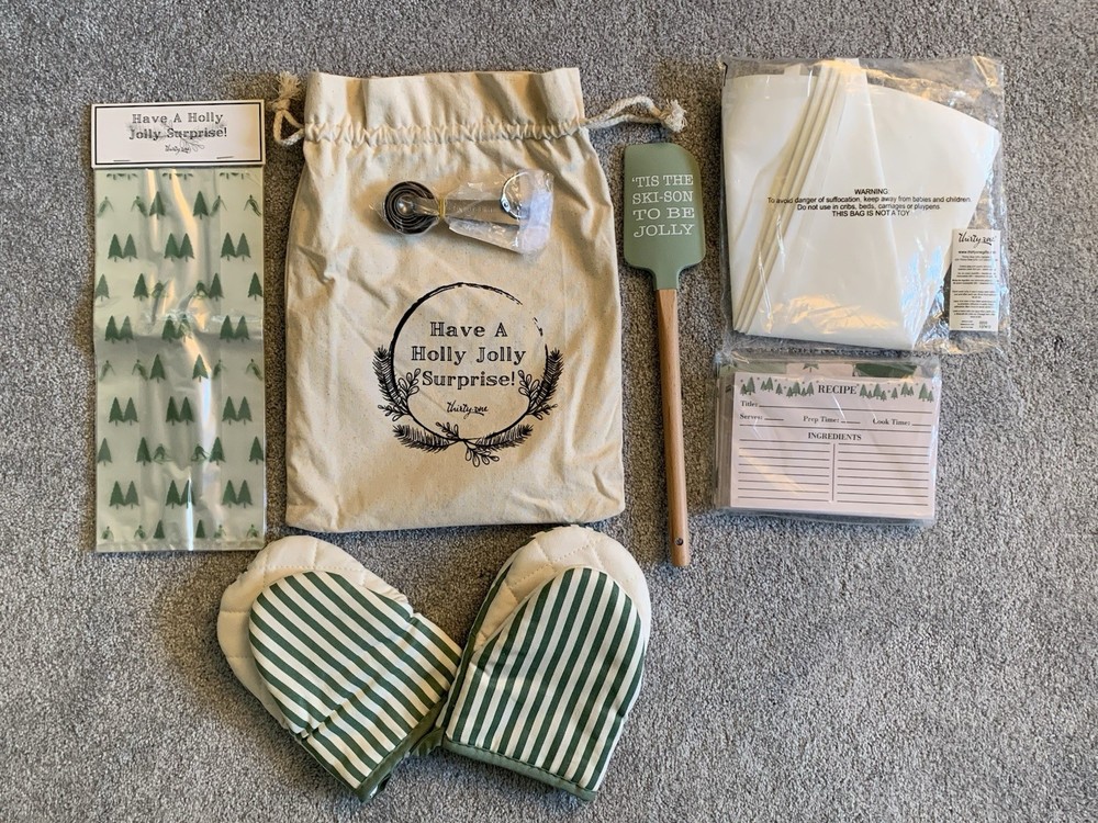 Thirty One Festive Forest Baking Set NEW OPEN BAG  Not Complete READ