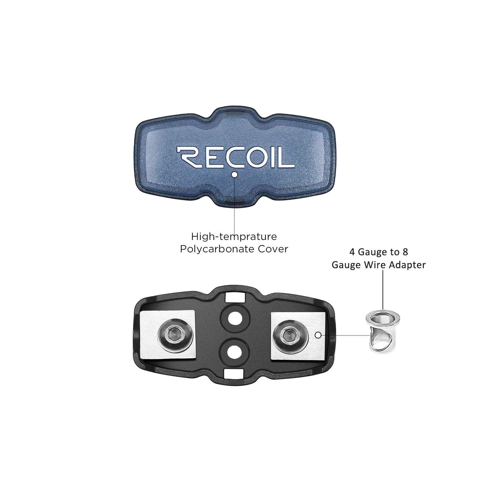 Recoil SFH11-5 5pcs Super Compact Mini-ANL Inline Fuse-holder 4/8 Gauge In&Out