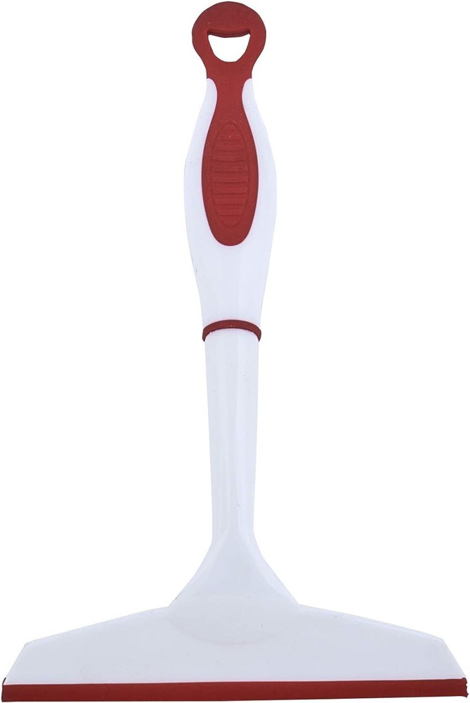 Superio 6" Window Rubber Squeegee with Hanging Loop, Red