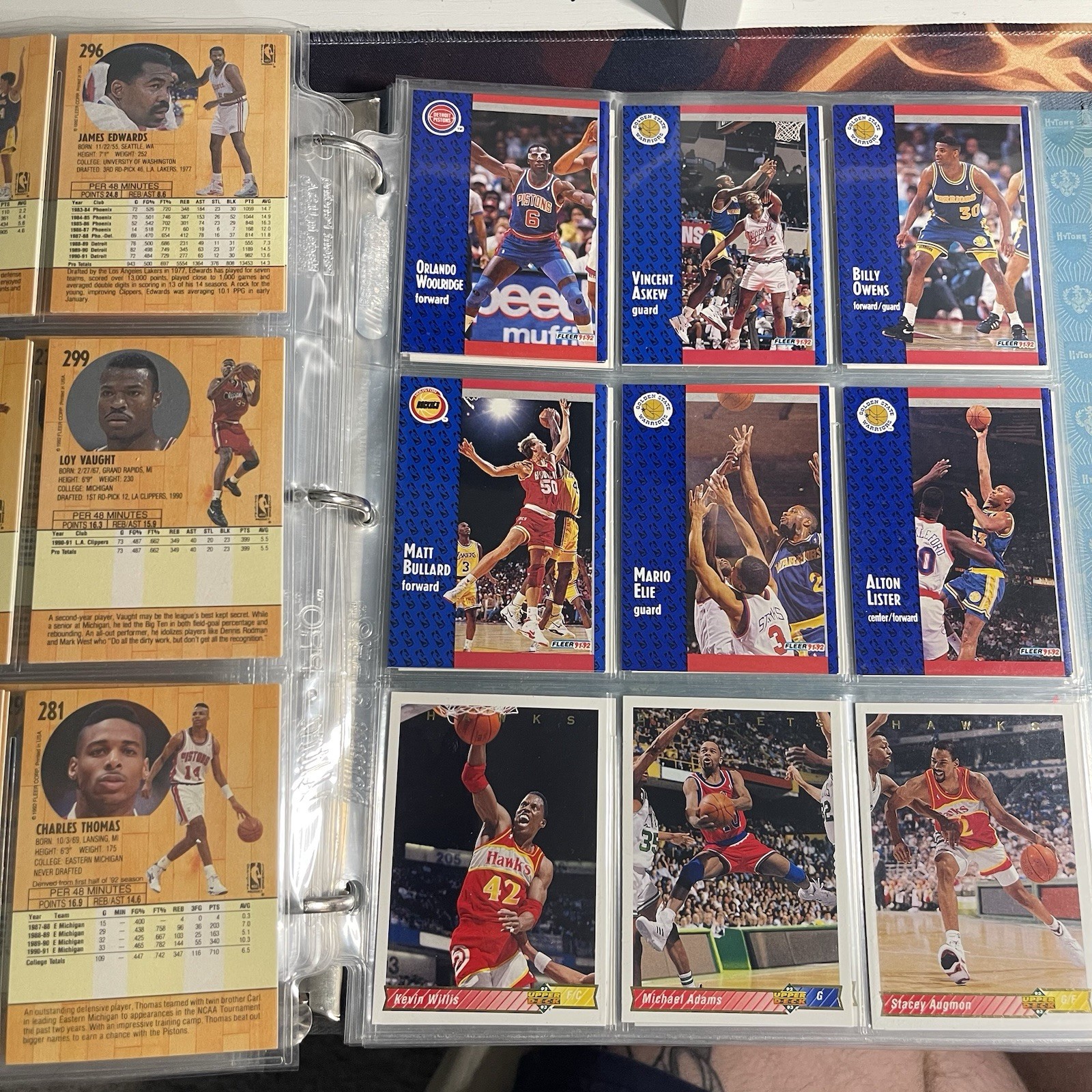 Binder Full of Vintage Basketball Cards