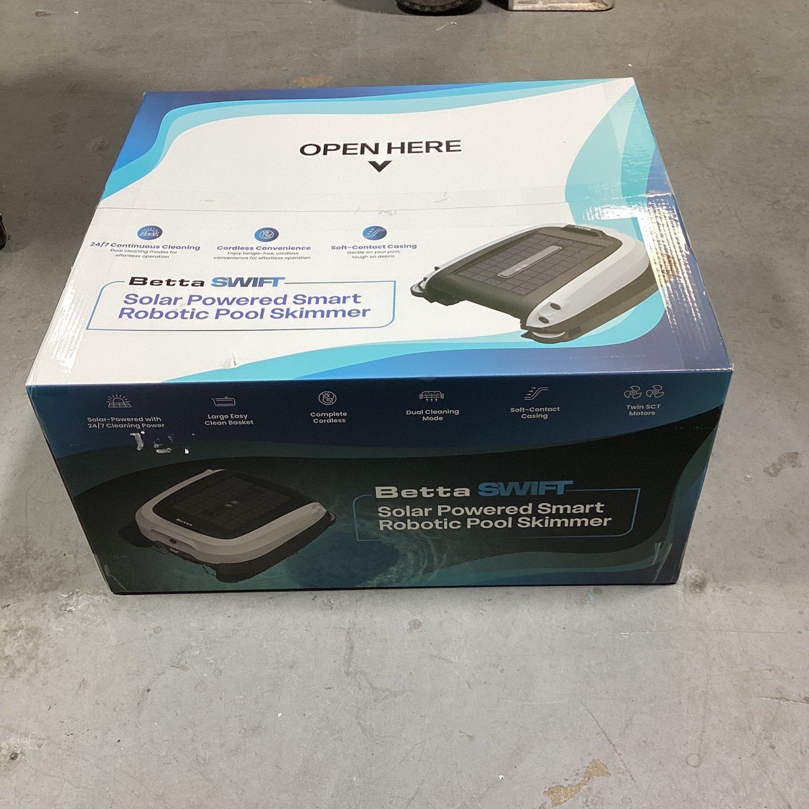 Betta SWIFT Solar-Powered Cordless Robotic Pool Cleaner w/ Large Basket