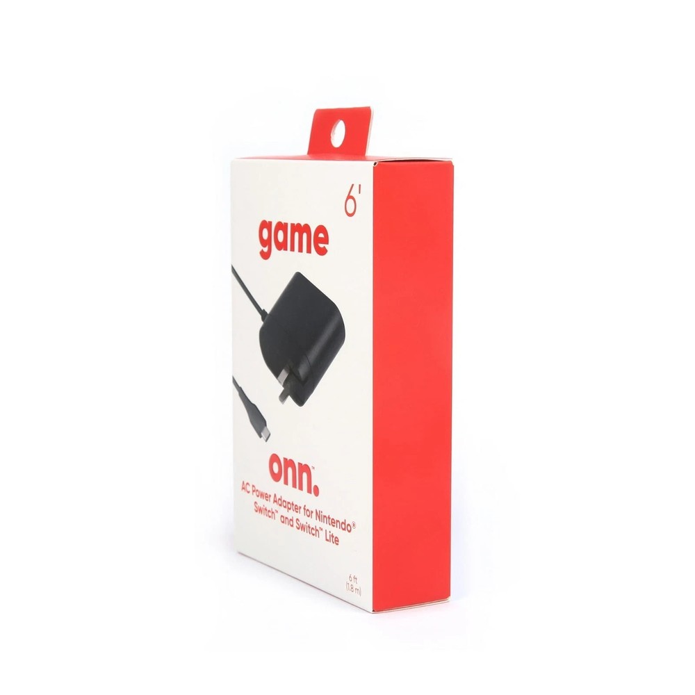 Onn AC Power Adapter for Nintendo Switch & Switch Lite 6ft Cable – New Open Box
