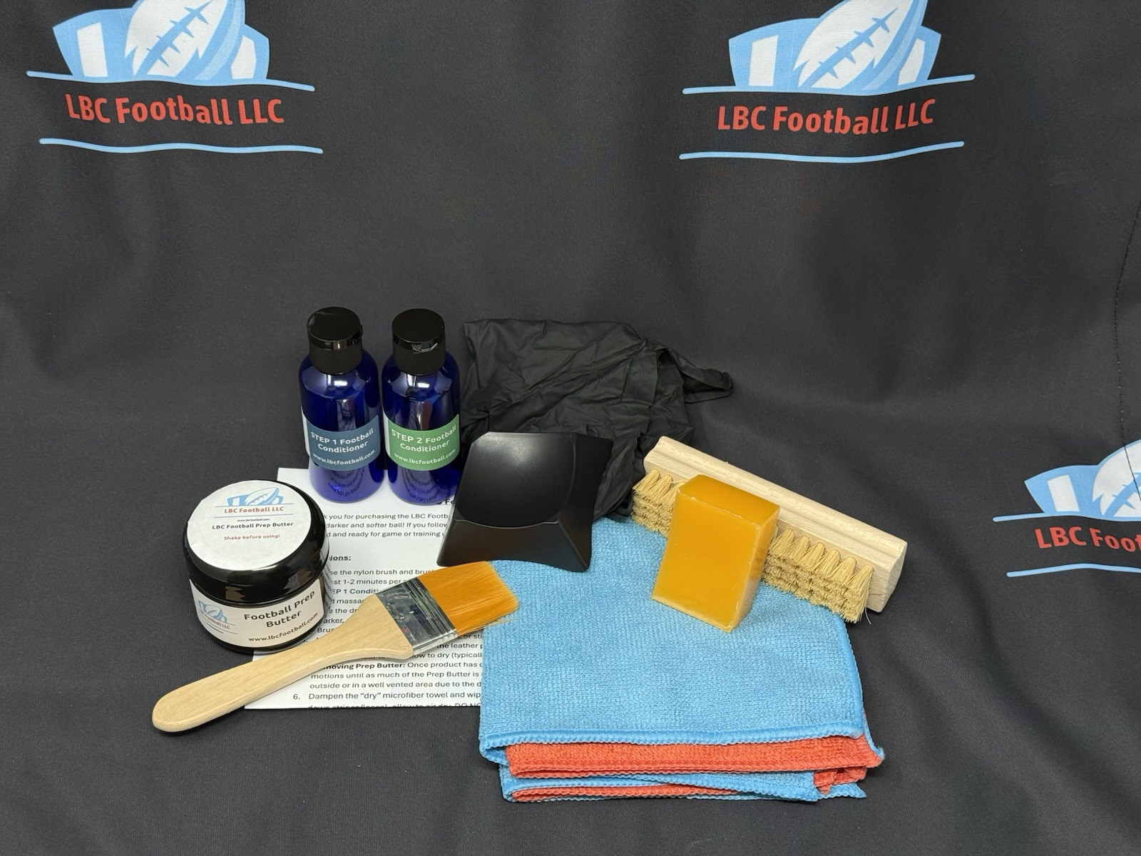 LBC Football DIY Game Prep Complete Kit 2.0 New and Improved - Mud Tack Brush